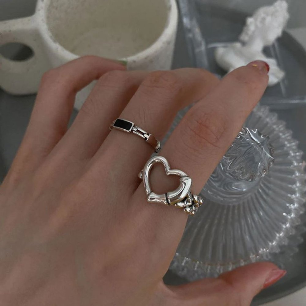 Minimalist 925 Sterling Silver Heart Ring_2